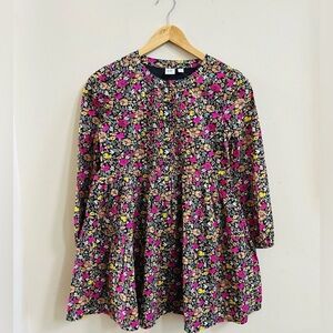 GAP Kids Floral Long Sleeve Dress | Lined | Size XS